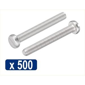 500/Bulk M3 x 25mm Slotted Pan Head Machine Screws - Stainless Steel